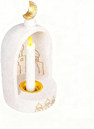 European Style Tea Light Candle Holder Resin Sculpture Palace Shape Candle Holder for Candle Container Suitable for DIY Crafts, Candlesticks, Wedding, Home Decoration - Image 2