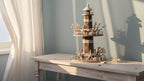 SAILINGSTORY Lighthouse Tiered Tray Stand Coastal Beach Decor Beige - Image 6