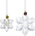 Swarovski Annual Edition 3D Ornament Set 2026, Crystal Snowflake, Clear, Star Shape, 2 Piece Collectible Holiday Decoration, Amazon Exclusive - Image 2