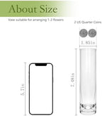 7.48 inch Tall Vases for Flowers,12PCS Glass Cylinder Vase,Bud Vase - Image 2