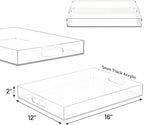 ATZYmolin 16"x12" Large Acrylic Serving Tray, Vanity Platter, Clear - Image 3
