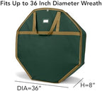 Covermates Deluxe Wreath Storage Bag, 36" Diameter x 8" H, Green - Image 3