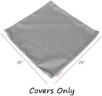 Outdoor/Indoor Sunbrella Throw Pillows Square Set of 2 Pieces 20 inch x 20 inch Spectrum Dove - Cover Only, Insert Not Included - Image 5