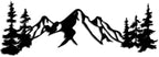 Yuzhuo Metal Mountain Wall Art Decor, Mountain Forest Silhouette Art Suitable for Living Room Bedroom Indoor Outdoor Garden Home Decoration (L) - Image 7