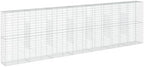 vidaXL Gabion Basket with Cover 275.6"x19.7"x78.7" Galvanized Iron - Image 7
