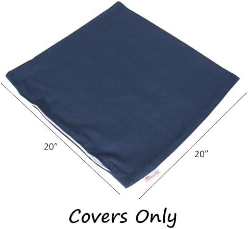 Outdoor/Indoor Sunbrella Throw Pillows Square Set of 2 Pieces 20 inch x 20 inch Cast Harbor - Cover Only, Insert Not Included - Image 5