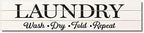 Highland Home Laundry Rules Horizontal Wood Entryway Sign by CounterArt