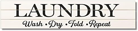 Highland Home Laundry Rules Horizontal Wood Entryway Sign by CounterArt