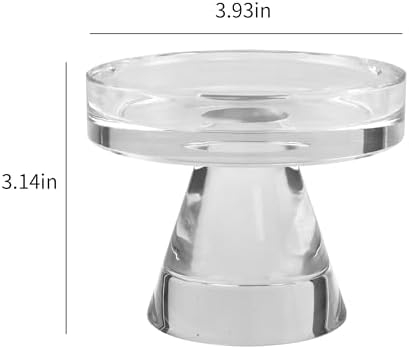 Crystal Taper Candle Holders, 3 Inch Tall Crystal Decorative Candle Stand Centerpiece for Table Wedding Dinning Party - Image 2