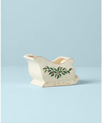 Lenox Holiday Sleigh Christmas Candy Dish and Bowl - Image 3
