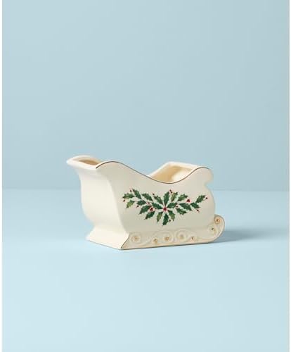 Lenox Holiday Sleigh Christmas Candy Dish and Bowl - Image 3