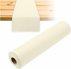 BloominGoods Disposable Table Runner for Dining Table, 16" 20-Pack Linen-Like Cream Paper Table Runners for Party, Wedding Or Event - Image 3