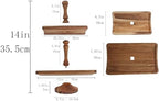 Acacia Wood 2 Tiered Serving Tray, Rectangular - Image 2