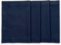 Solino Home Cotton Linen Placemats Navy Hemstitch, 14 x 19 in, Set of 4 by SolinoHome