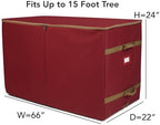 Covermates Christmas Tree Structured Rolling Storage Bag, Red - Image 3