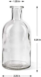 Serene Spaces Living Bottle Bud Vases, Apothecary Jars, Decorative Glass Bottles for Home Decor, Centerpiece for Wedding, Elegant Decoration, Mini Flower Vases, 2.25" Diameter & 5.25" Tall, Pack of 48 - Image 6