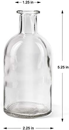 Serene Spaces Living Bottle Bud Vases, Apothecary Jars, Decorative Glass Bottles for Home Decor, Centerpiece for Wedding, Elegant Decoration, Mini Flower Vases, 2.25" Diameter & 5.25" Tall, Pack of 48 - Image 6