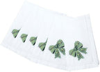 Embroidered Cloth Napkin Green Bow Christmas Cotton Napkins Set of 6, 20 x 20 Hemstitch Table Napkins, Machine Washable, for Daily & Holiday Dining, Great Gift Ideas by Unknown