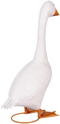 Evergreen 21" H Giddy the Goose Statue, Metal Porch Goose Indoor or Outdoor Decorative Figurine for Garden, Patio, Entryway Accent Yard Decor Animal Statue - Image 4
