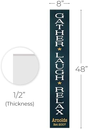 Personalized Welcome Sign for Front Door, Custom Welcome Sign for Porch Outdoor Welcome Home Decorations, 48"x8" PVC Sign (Design 12) - Image 5