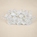 18inch Aisle Flower Garland Centerpieces, White Rose & Sakura Artificial Flowers for Wedding Arch, Backdrop, Reception Table Decor - Floral Runner for Ceremony Pathway & Bridal Suite by Unknown