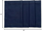 Solino Home Cotton Linen Placemats Navy Hemstitch, 14 x 19 in, Set of 4 - Image 5