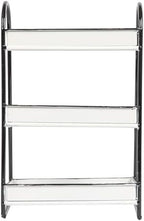Creative Co-Op Heavily Distressed White 3-Tier Metal Tray with Black Frame & Rim - Image 5