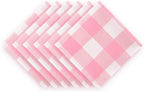 Buffalo Plaid Table Napkins Set of 100 Checkered Cloth Napkins 17x17 inch Washable Dinner Gingham Pattern Napkins Soft Napkins for Wedding Party Dining Banquet(Pink and White) - Image 4