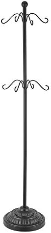 Haute Decor Adapt Adjustable Metal Christmas Stocking Tree Stand, Adjustable Configurations, Hang up to 8 Holiday Stockings (Black, 8 Hooks) by HauteDecor