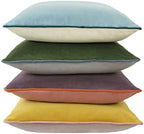 Velvet Throw Pillow Covers 20x20 Inch Set of 4 Decorative Velour Pillowcases Double-Colored Cushion Covers for Sofa Couch,Cold-Edge by Btyrle