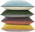 Set of 4 Velvet Throw Pillow Covers Soft Throw Pillow Cases 22x22 Inches Square Cushion Covers for Bed Couch Sofa Home Decorative by Btyrle