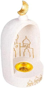 European Style Tea Light Candle Holder Resin Sculpture Palace Shape Candle Holder for Candle Container Suitable for DIY Crafts, Candlesticks, Wedding, Home Decoration - Image 5