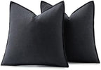 MIULEE Decorative Linen Pillow Covers 20x20 Inch Dark Gray - Image 6