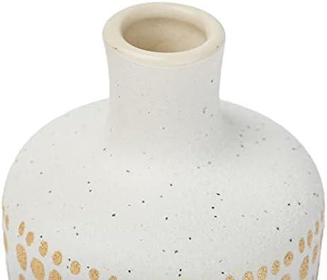 Main + Mesa Stoneware Vases with Gold Pattern, Set of 8 - Image 5