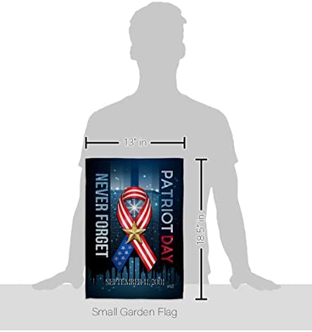 9/11 Never Forget Garden Flag Pole Set Bracket 25th Anniversary Patriot Day Decor 2001-2026 Memorial Gifts Commemorative Memorabilia House Poster Yard Decorations Garden Remembrance Tribute Tapestry - Image 2