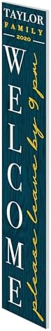 Personalized Welcome Sign for Front Door, Custom Welcome Sign for Porch Outdoor Welcome Home Decorations, 48"x8" PVC Sign (Design 2) - Image 3