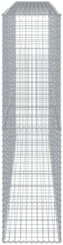 vidaXL Gabion Basket with Cover 157.5"x19.7"x78.7" Galvanized Iron - Image 6