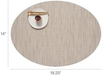 Chilewich Bamboo Placemats Set of 4, Woven Oval Placemats - Image 2