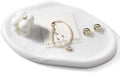 Koville Luxurious White Marble Vanity Tray, Cloud Shape Serving Stone Key Tray for Home Decor, 10" x 7" Marble Storage Trays for Bathroom, Stone Plate Holder for Perfume, Candle and Jewelry by Koville