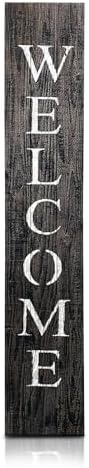 BARNWOODUSA Wooden Welcome Sign for Front Door 5 Foot, 5-Foot, Smoky Black by BarnwoodUSA