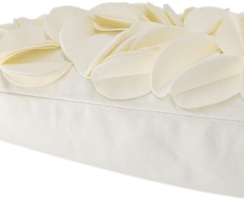 KINGROSE 3D Flower Throw Pillow Cover Decorative Cushion Cover Soft Pillow Case for Sofa Couch Bedroom Home Decor 12 x 20 Inches Cream - Image 3
