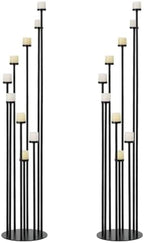 Black Floor Candelabra Centerpiece,Metal Candle Holders for Halloween Decor by WeddingPartyDecoration