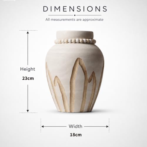 Living Room Decor Flower Vase,Wood Farmhouse Decor Ceramic Vases Aesthetic,Office Flower Pot for Desk, Boho Coffee Table Bookshelf Laundry House Decorations,Kitchen Accessories - Image 3