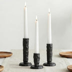 Sziqiqi Black Iron Candlstick Holders: Cast Iron Taper Candle Holder by SZIQIQI