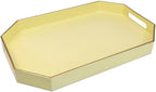 Spsyrine Yellow Plastic Serving Tray for Ottoman, Coffee Table, Octagon Decorative Tray for Entertaining, Outdoor, Living Room, Home Decor by Spsyrine