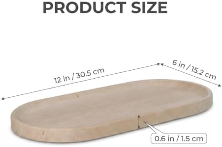 Travertine Bathroom Vanity Tray, 12"x6" Decorative Marble Tray for Kitchen Countertop, Elegant Stone Catchall Organizer for Perfume, Jewelry and Soap - Image 3