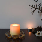 Crystal Candle Holders Pillar Candlestick Decorations for Home Party Dinner Christmas, Suitable for Large Cylindrical Candles, Champagne Color - Image 4