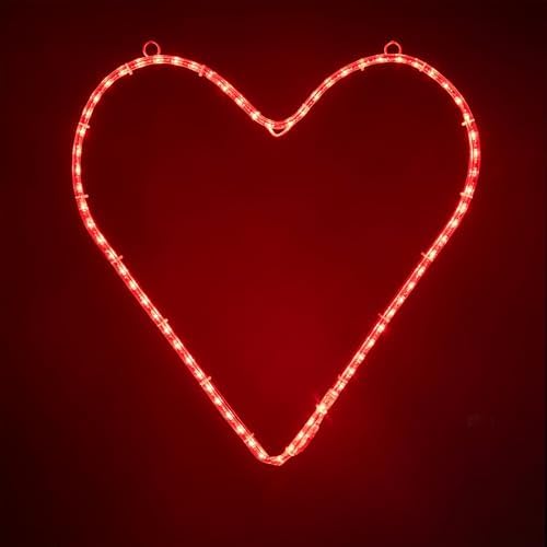Novelty Lights LED Red Valentine's Day Heart Rope Light Motif Sculpture, Valentine's Day Decoration by NoveltyLights-LightExperts