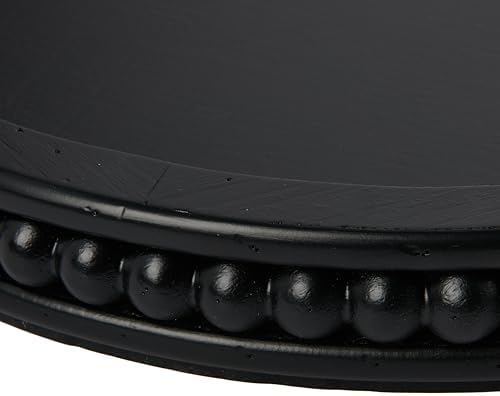 Creative Co-Op Farmhouse Decorative Round Wood Tray with Hobnail Edge, Black - Image 4