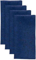 Solino Home 100% Pure Linen Napkins Royal Blue, Athena 20 x 20 in, Set of 4 by SolinoHome